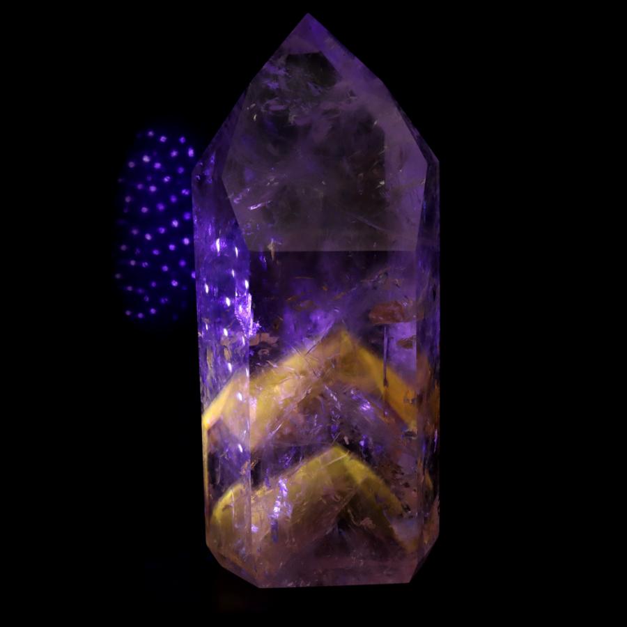 GOLD STONE パウエライトファントムアメジスト ポイント ブラジル