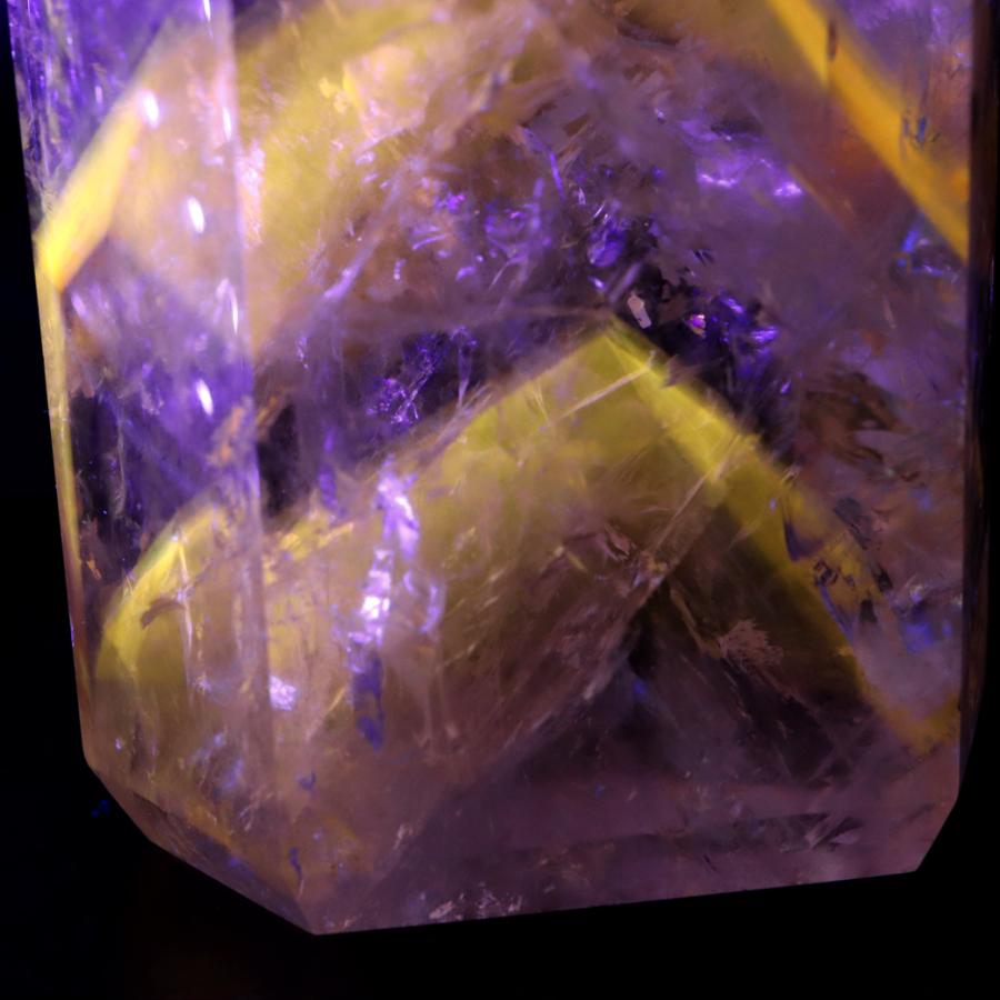 GOLD STONE パウエライトファントムアメジスト ポイント ブラジル