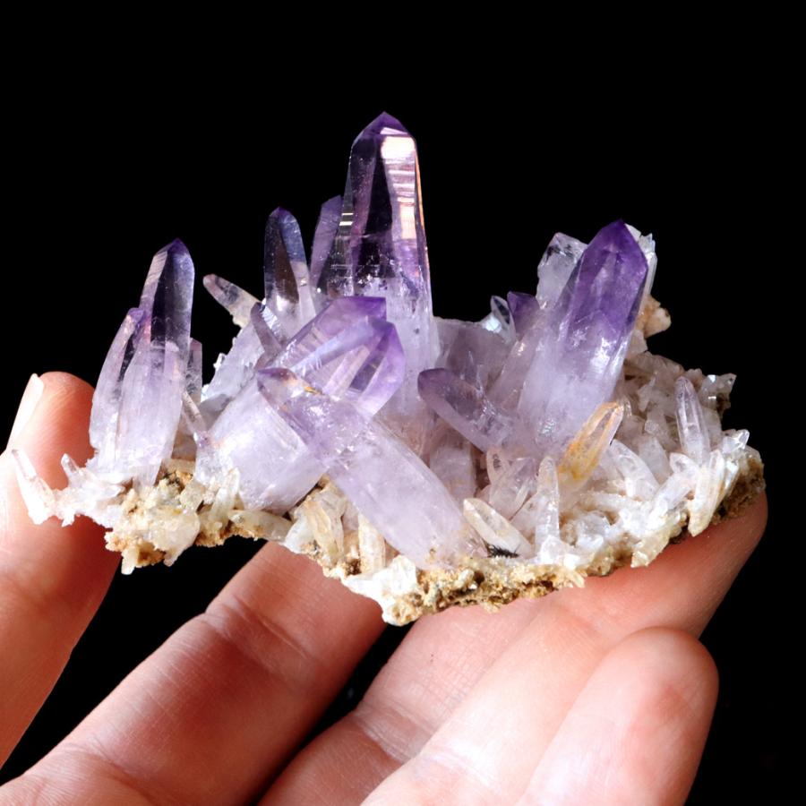 ベラクルス アメジスト 結晶 原石 クラスター 鉱物 鉱石 標本 水晶 クォーツ ベラクルス アメジスト ポイント クラスター 61g メキシコ産 母岩付き