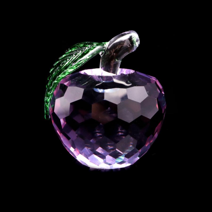 GOLD STONE りんご ガラス 置き物 オブジェ リンゴ 林檎 クリスタル