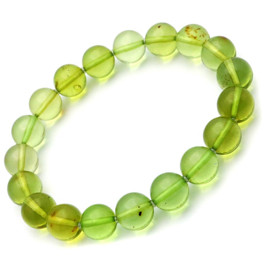 GOLD STONE グリーン アンバー ブレスレット 10mmリトアニア バルト