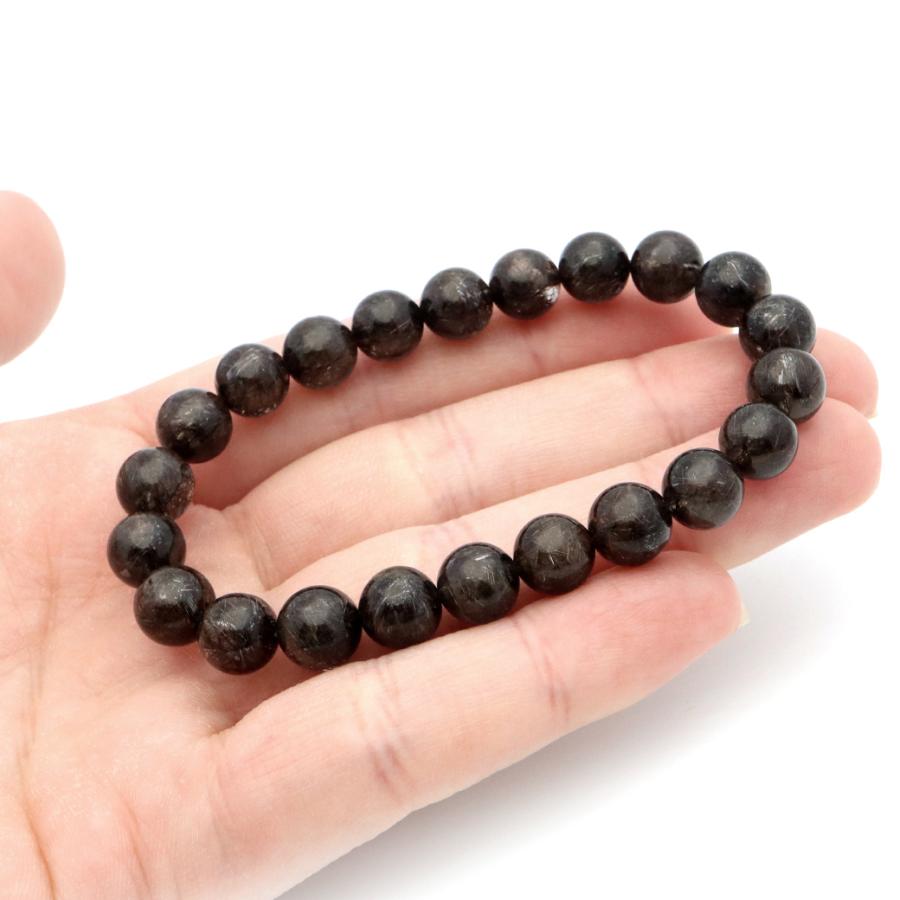⭐️大特価⭐️ブラックルチルクォーツ　 ルチレイテッドクォーツ　ブレスレット　天然石 GOLD STONE ブラック ルチルレイテッドクォーツ 8.5mm ブレスレット