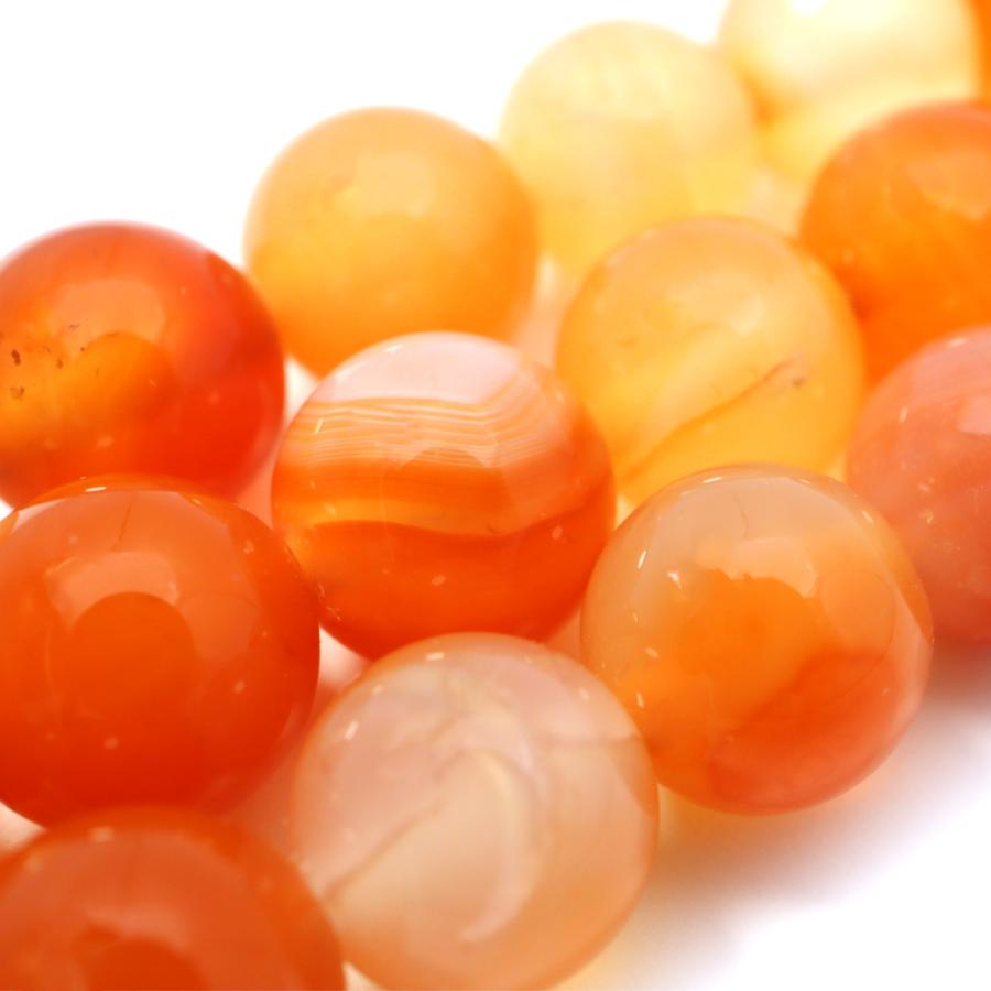 GOLD STONE カーネリアン 一連 ビーズ 1本売り 8mm 約48玉前後 瑪瑙