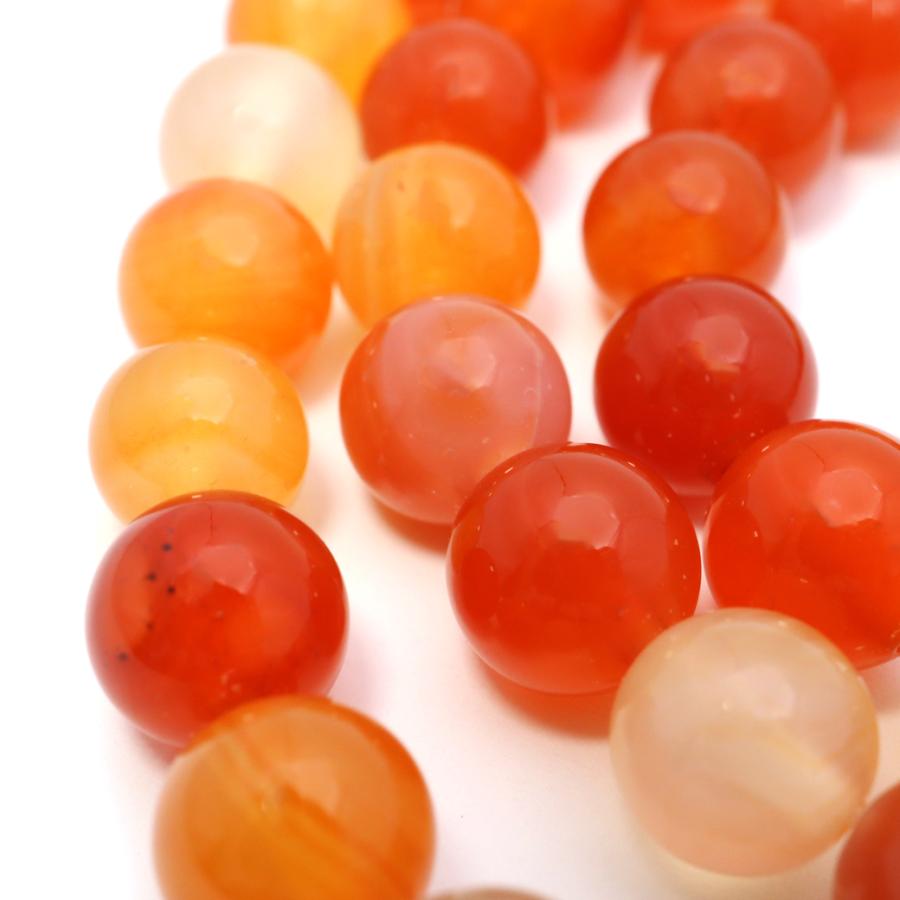 GOLD STONE カーネリアン 一連 ビーズ 1本売り 8mm 約48玉前後 瑪瑙