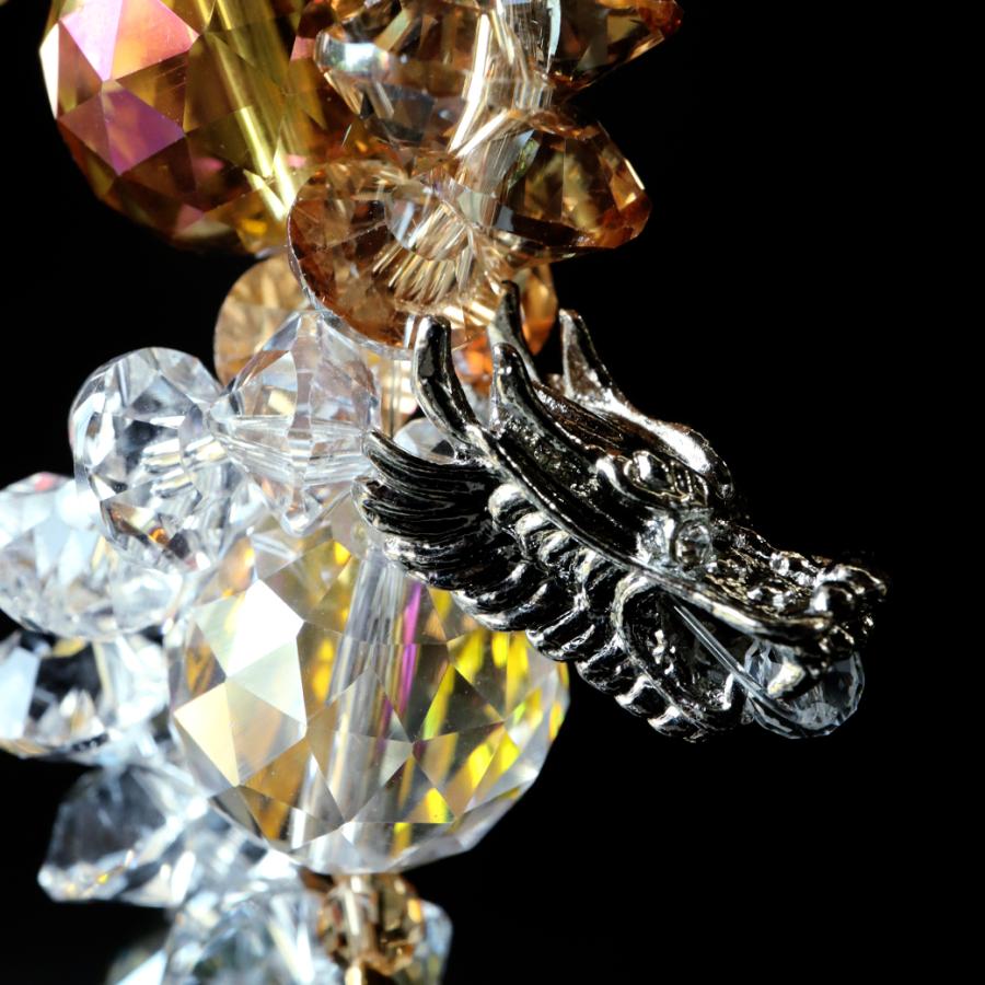 GOLD STONE 干支飾り たつ 辰 双龍 サンキャッチャー 昇り龍 オーラ
