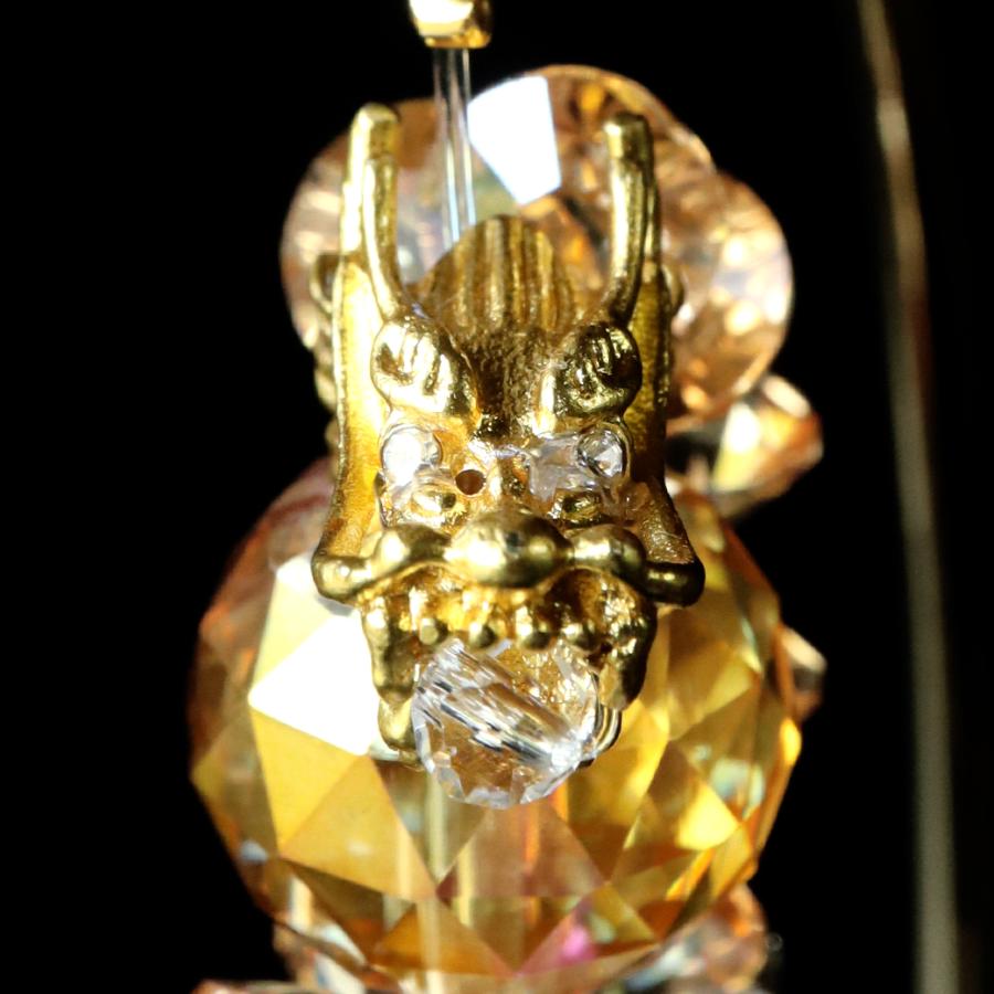 GOLD STONE 干支飾り たつ 辰 双龍 サンキャッチャー 昇り龍 オーラ