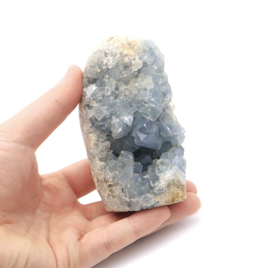 GOLD STONE セレスタイト 原石 627g クラスター マダガスカル産 天青石