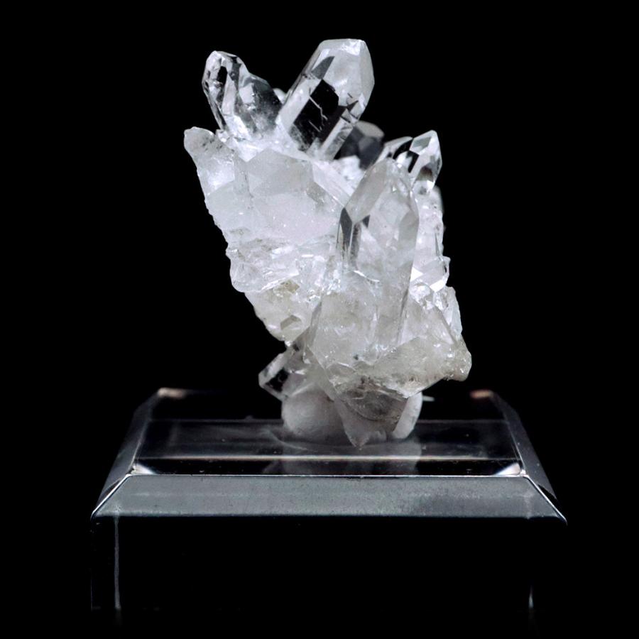 GOLD STONE 天然 水晶 クラスター 11g 台付き ブラジル ゼッカ産 透明 