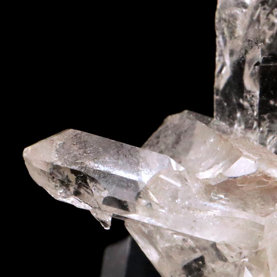 天然 水晶 クラスター ミニ 27g 台座付き ブラジル ゼッカ産 透明感が