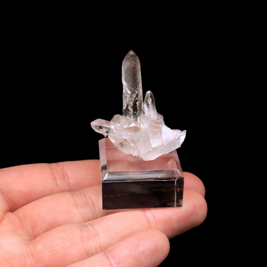 100★数量限定★希少モロッコ産【100g天然クリスタル水晶ミニクラスター】❤️ 天然 水晶 クラスター ミニ 27g 台座付き ブラジル ゼッカ産 透明感が