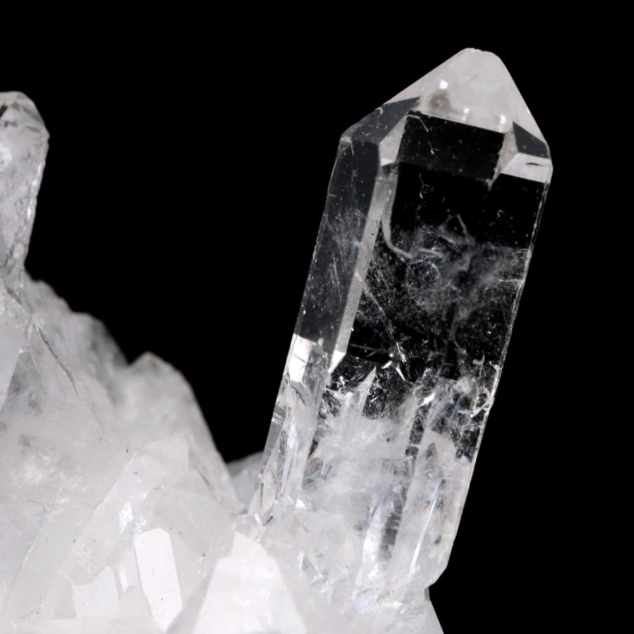 天然 水晶 クラスター ミニ 33g 台座付き ブラジル ゼッカ産 透明感が