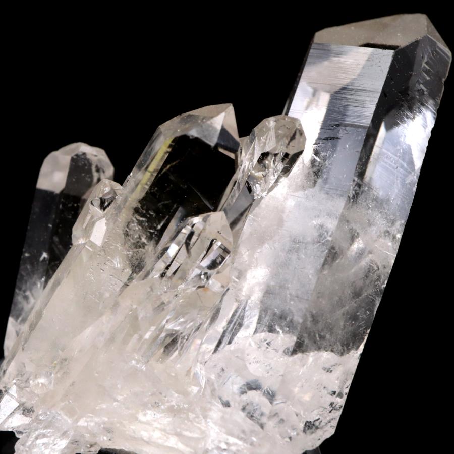天然 水晶 クラスター ミニ 34g 台座付き ブラジル ゼッカ産 透明感が