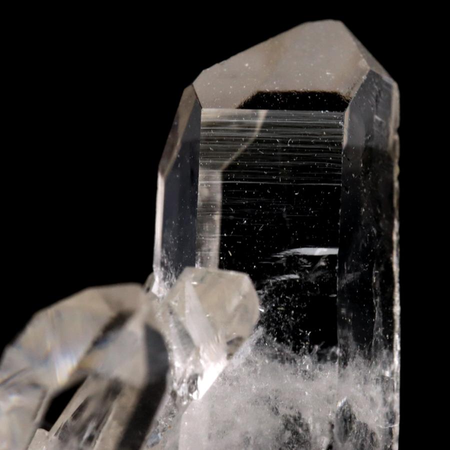 天然 水晶 クラスター ミニ 34g 台座付き ブラジル ゼッカ産 透明感が