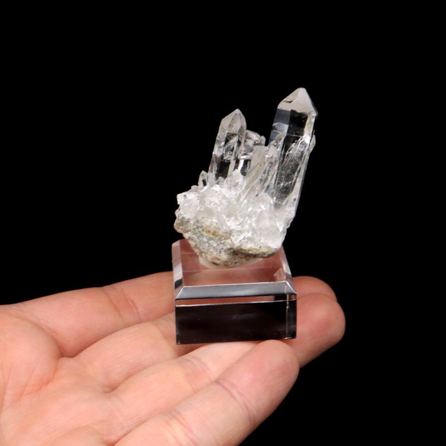 インテリア小物 超・綺麗！水晶クラスター 成長線・虹有り 可愛い