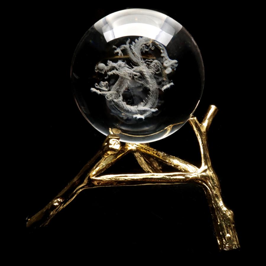 龍 クリスタルボール 約60mm 龍神 干支 辰 置き物 人工水晶 丸玉 龍 クリスタルボール 約60mm 龍神 干支 辰 置き物 人工水晶 丸玉