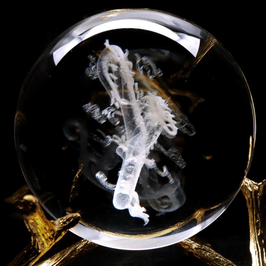 龍 クリスタルボール 約95mm 龍神 干支 辰 置き物 人工水晶 丸玉 龍 クリスタルボール 約95mm 龍神 干支 辰 置き物 人工水晶 丸玉
