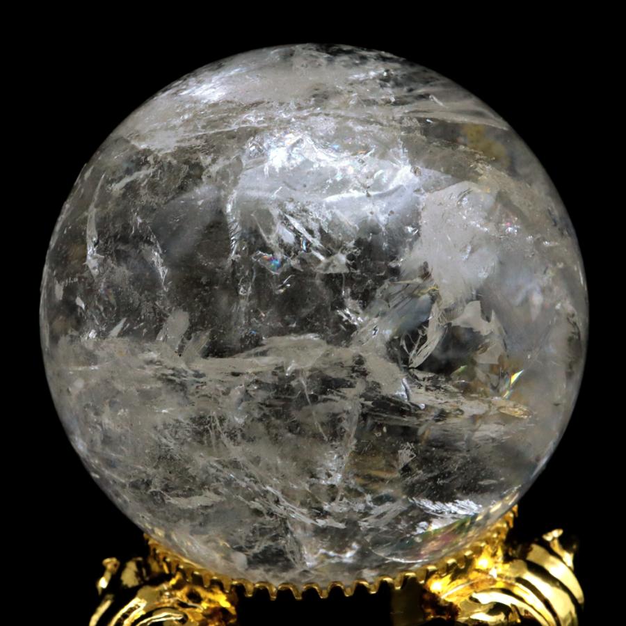 GOLD STONE レムリアンシード 水晶 丸玉 台座付き ブラジル バイーア州