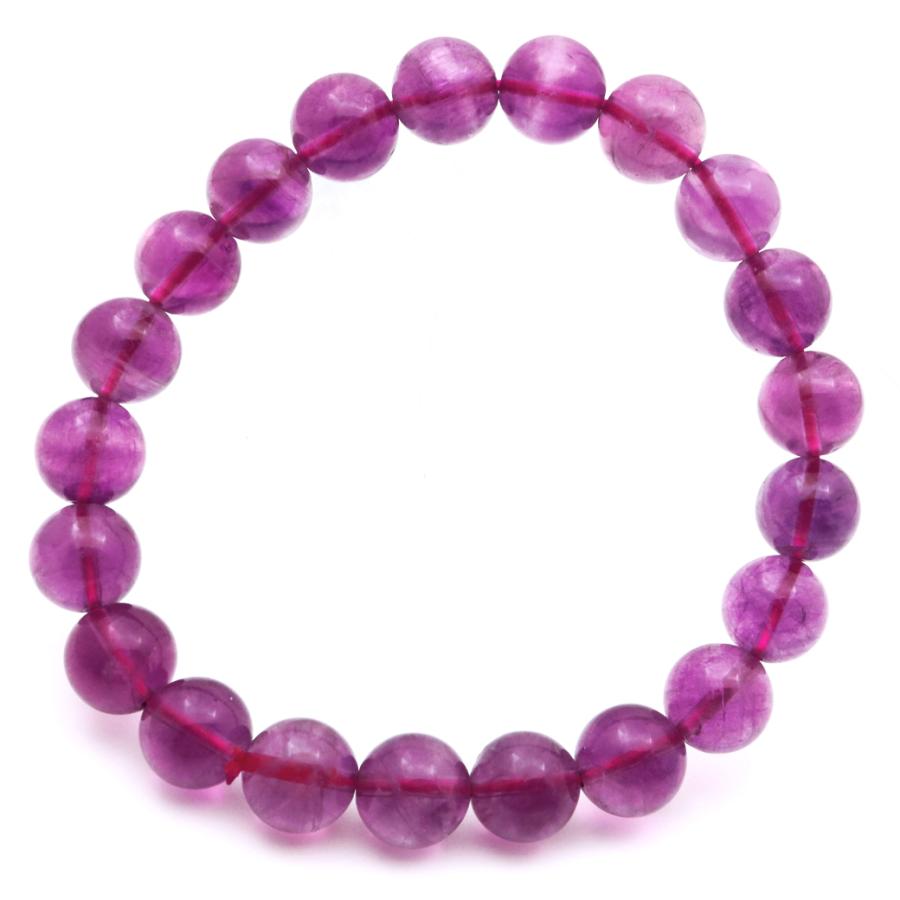 希少天然9mmミックスフローライトブレスレット 高品質+]ミックスカラー