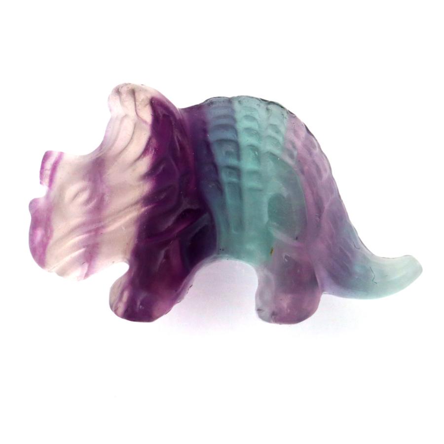 フローライト 恐竜 チャーム トリケラトプス 1個売り イエロー