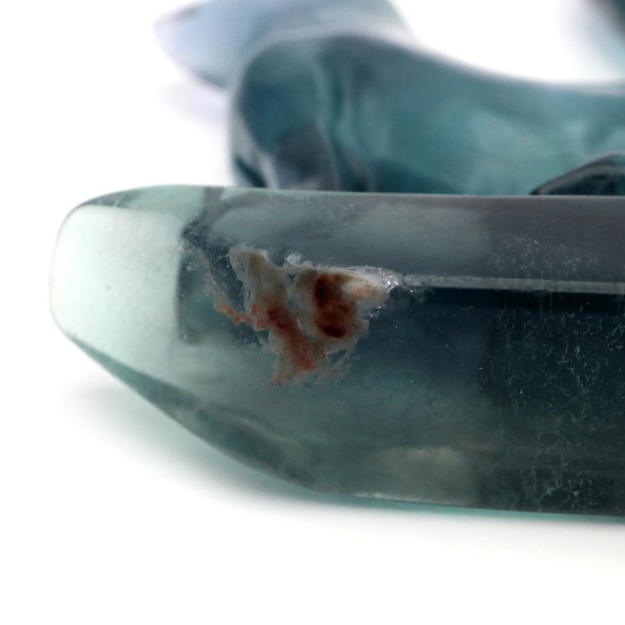 GOLD STONE フローライト 置物 九尾の狐 天然石 蛍石 ほたるいし 彫刻