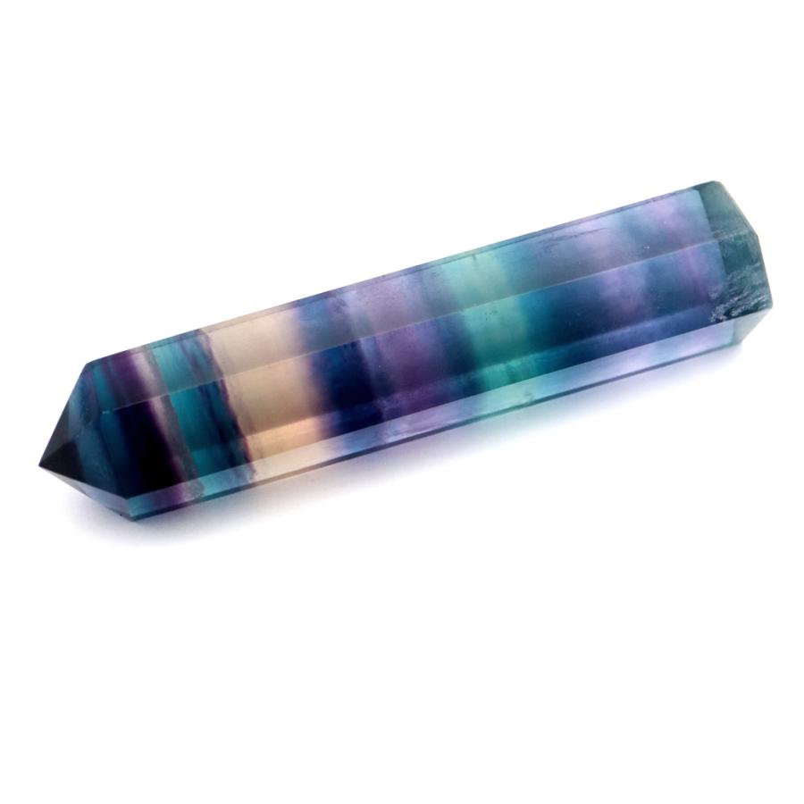 レインボー フローライト 六角柱 Mサイズ ポイント マルチカラー 天然石 置き物 蛍石 Rainbow Fluorite