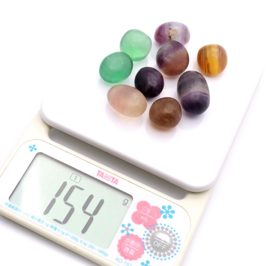 GOLD STONE フローライト タンブル マルチカラー さざれ石 150g