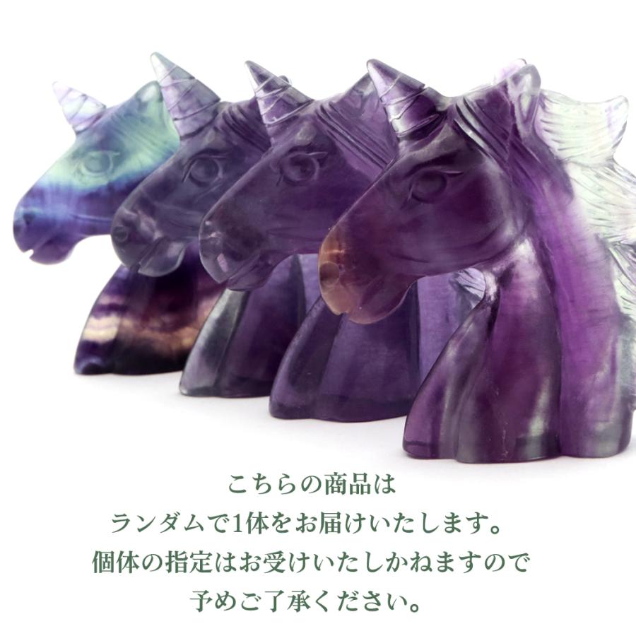 フローライト ユニコーン 置き物 オブジェ 飾り物 置物 蛍石 彫刻 レインボー 馬 かわいい アニマル おしゃれ 1個 ランダム発送 天然石 パワーストーン｜goldstone｜02