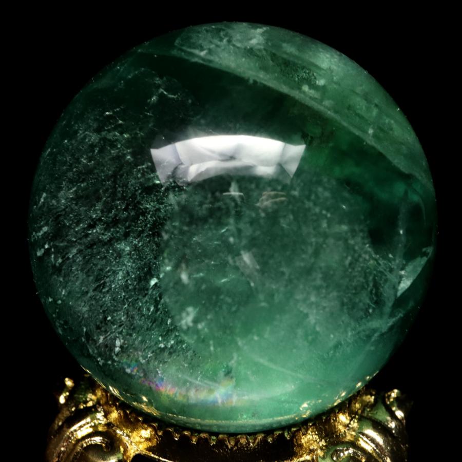 グリーン フローライト AAA 丸玉 直径 約40mm スフィア 台座 蛍石 天然石 1点もの パワーストーン Fluorite｜goldstone｜08