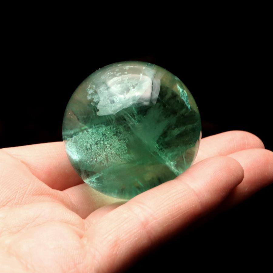 グリーン フローライト AAA 丸玉 直径 約39.7mm スフィア 台座 蛍石 天然石 1点もの パワーストーン Fluorite｜goldstone｜07