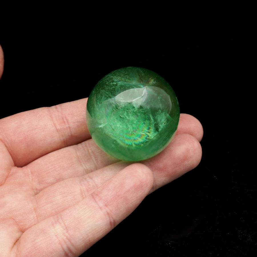 GOLD STONE グリーン フローライト AAA 丸玉 直径 約36.1mm スフィア