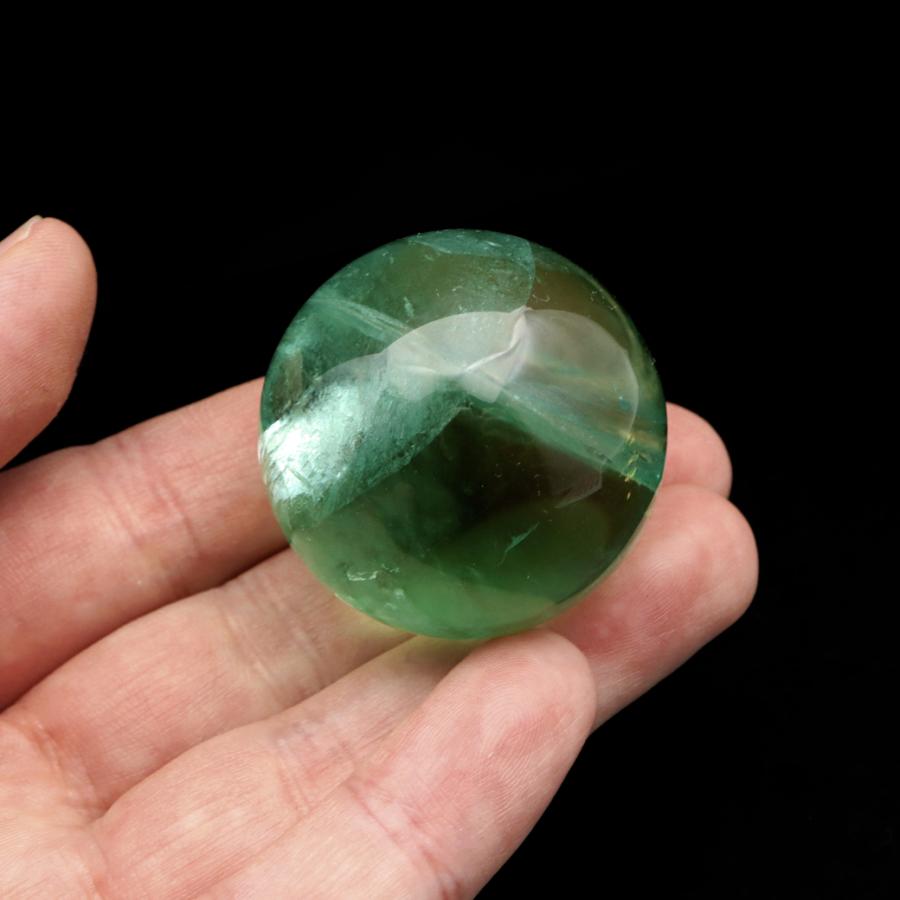 GOLD STONE グリーン フローライト AAA 丸玉 直径 約36.7mm スフィア