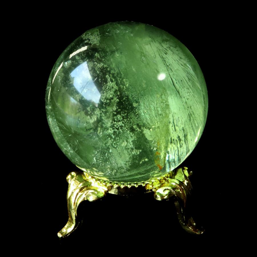 グリーン フローライト AAAAA 丸玉 直径 約38mm 虹入り レインボー