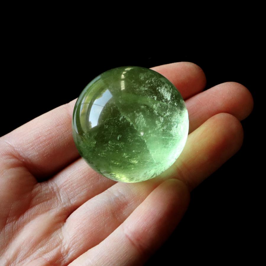 グリーン フローライト AAAAA 丸玉 直径 約38mm 虹入り レインボー