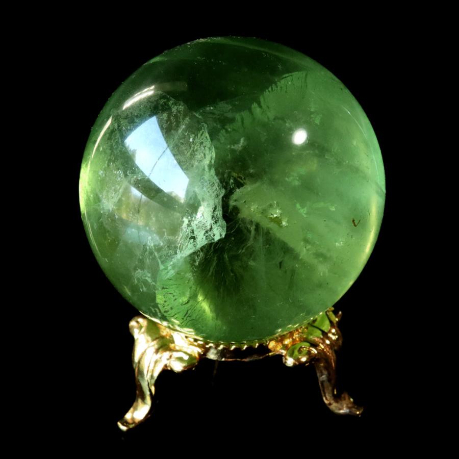 グリーン フローライト AAAAA 丸玉 直径 約42mm 虹入り レインボー