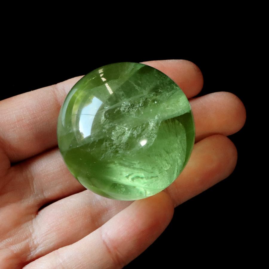 グリーン フローライト AAAAA 丸玉 直径 約42mm 虹入り レインボー