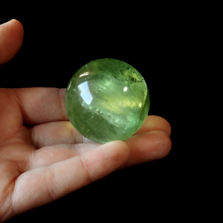 グリーン フローライト AAAAA 丸玉 直径 約42mm 虹入り レインボー
