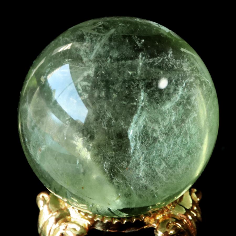 グリーン フローライト AAAAA 丸玉 直径 約35mm 透き通る透明感