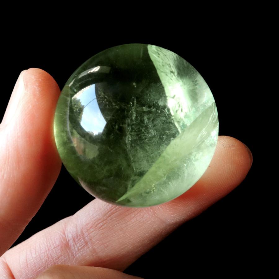 グリーン フローライト AAAAA 丸玉 直径 約35mm 透き通る透明感