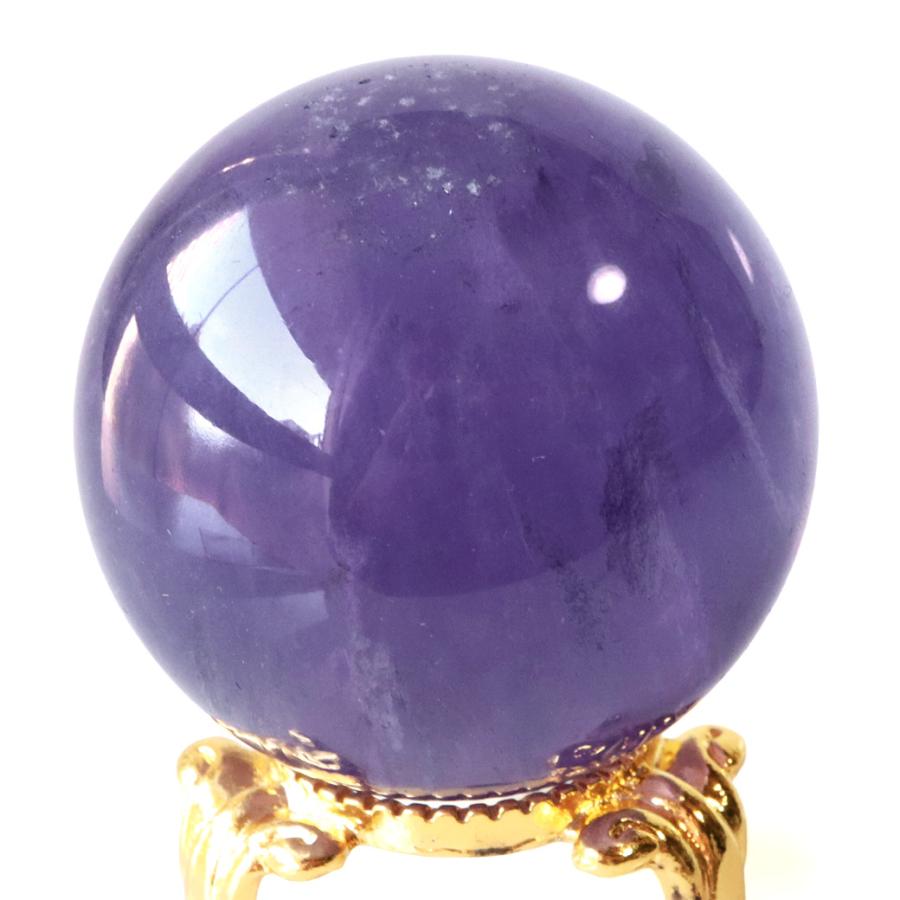 パープル フローライト AAAAA 丸玉 直径 約39mm 透明感あり スフィア