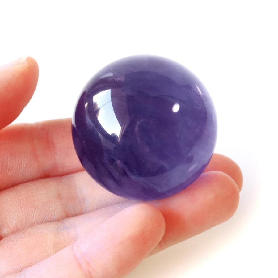 パープル フローライト AAAAA 丸玉 直径 約39mm 透明感あり スフィア