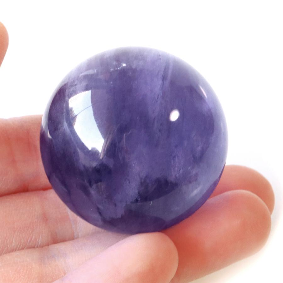 パープル フローライト AAAAA 丸玉 直径 約39mm 透明感あり スフィア