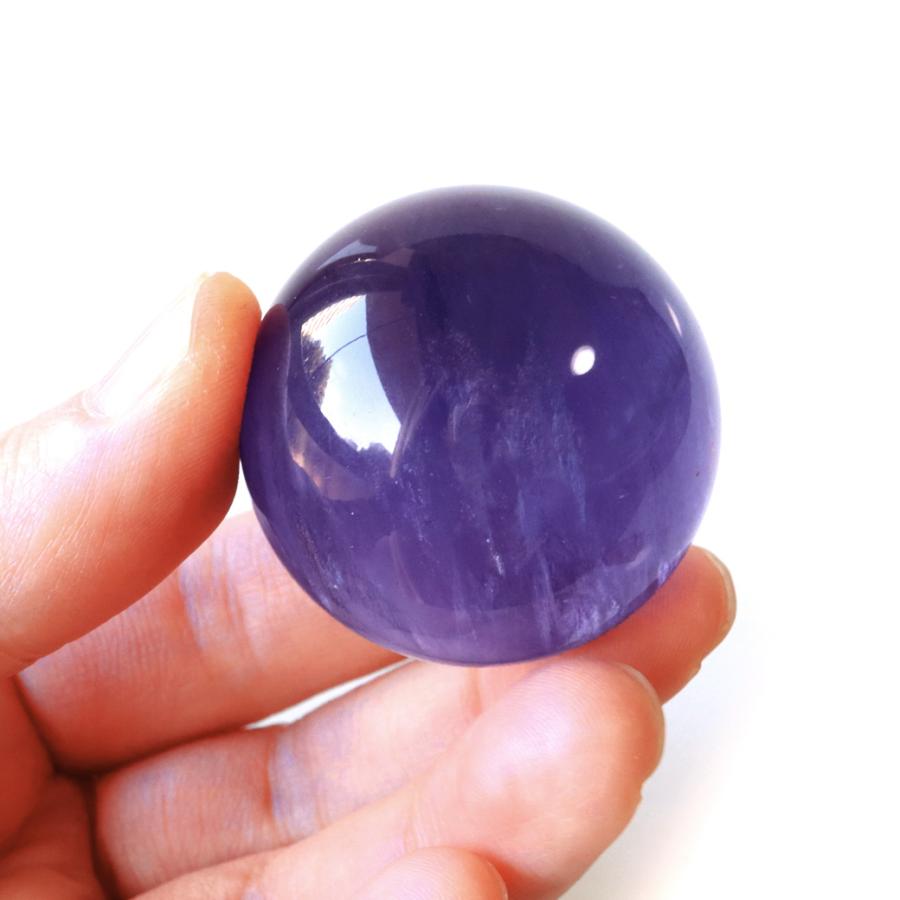 パープル フローライト AAAAA 丸玉 直径 約39mm 透明感あり スフィア