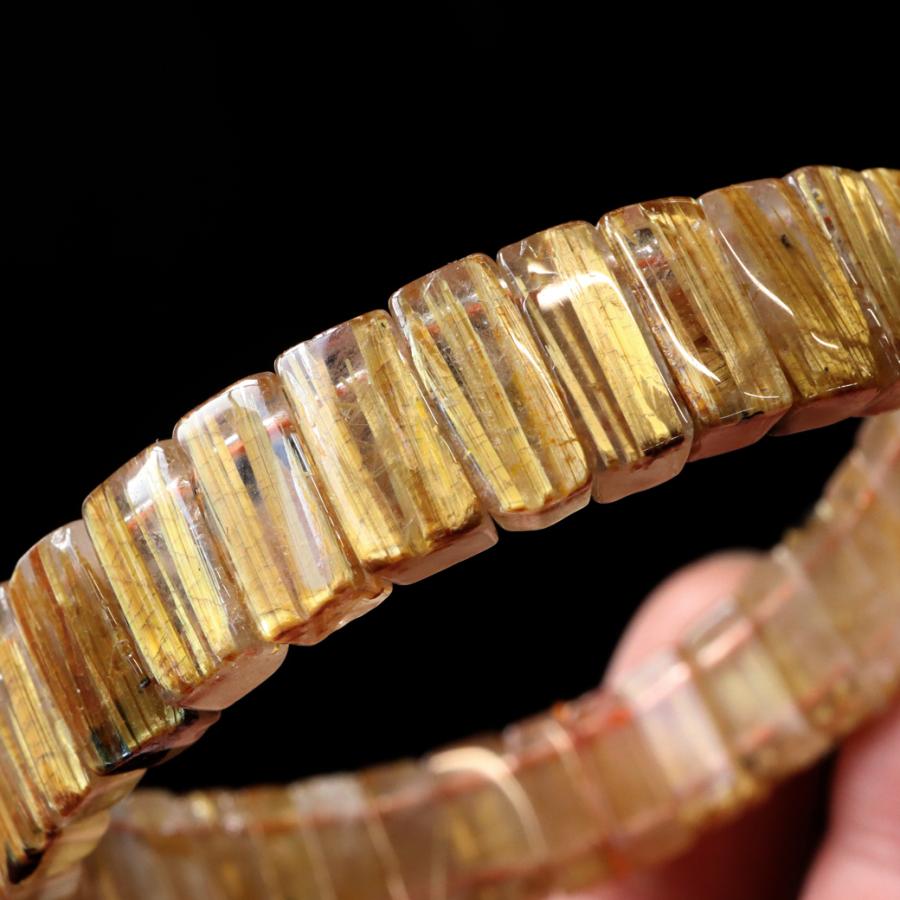 タイチン ルチルクォーツ AAAAA 1点物 バングル ブレスレット 金針 水晶 天然石 パワーストーン ゴールド 金運 仕事運 おしゃれ メンズ 希少 レア 爆買の画像