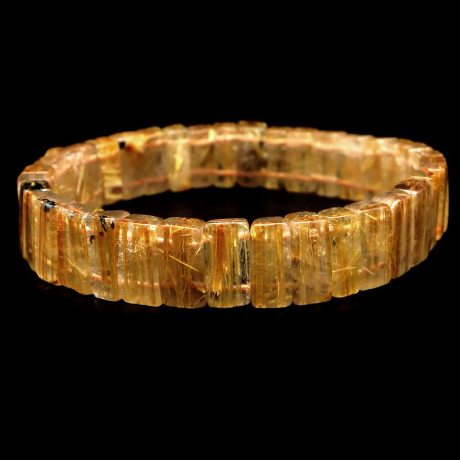 タイチン ルチルクォーツ AAAAA 1点物 バングル ブレスレット 金針 水晶 天然石 パワーストーン ゴールド 金運 仕事運 おしゃれ メンズ 希少 レア 爆買の画像