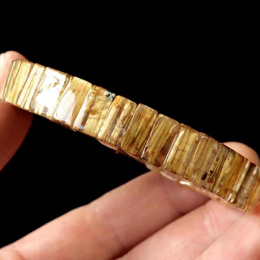 GOLD STONE タイチン ルチルクォーツ AAAAA 1点物 バングル 