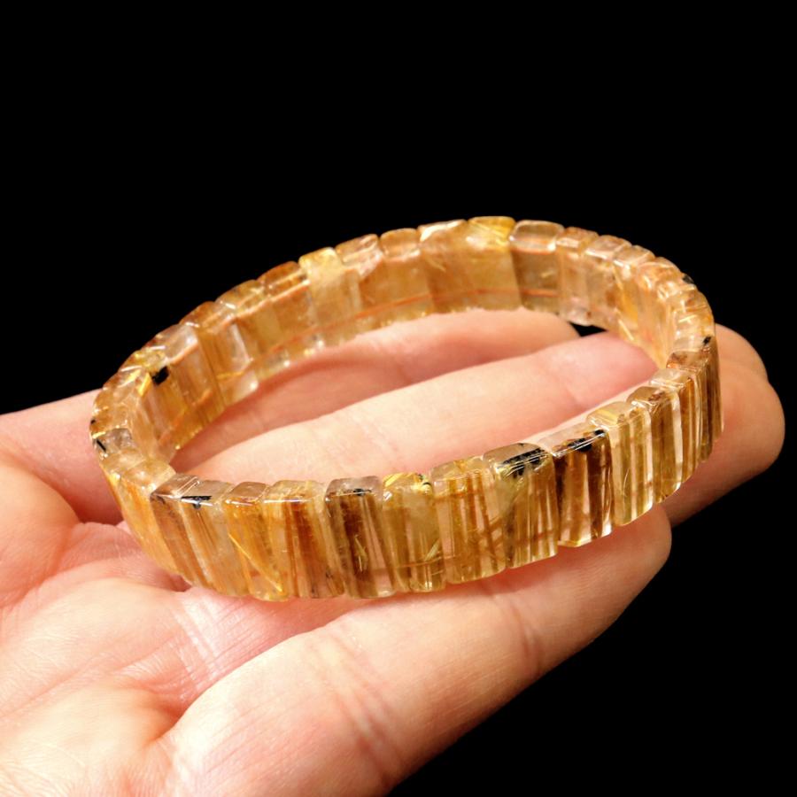 タイチン ルチルクォーツ AAAAA 1点物 バングル ブレスレット 金針 水晶 天然石 パワーストーン ゴールド 金運 仕事運 おしゃれ メンズ 希少 レア 爆買の画像