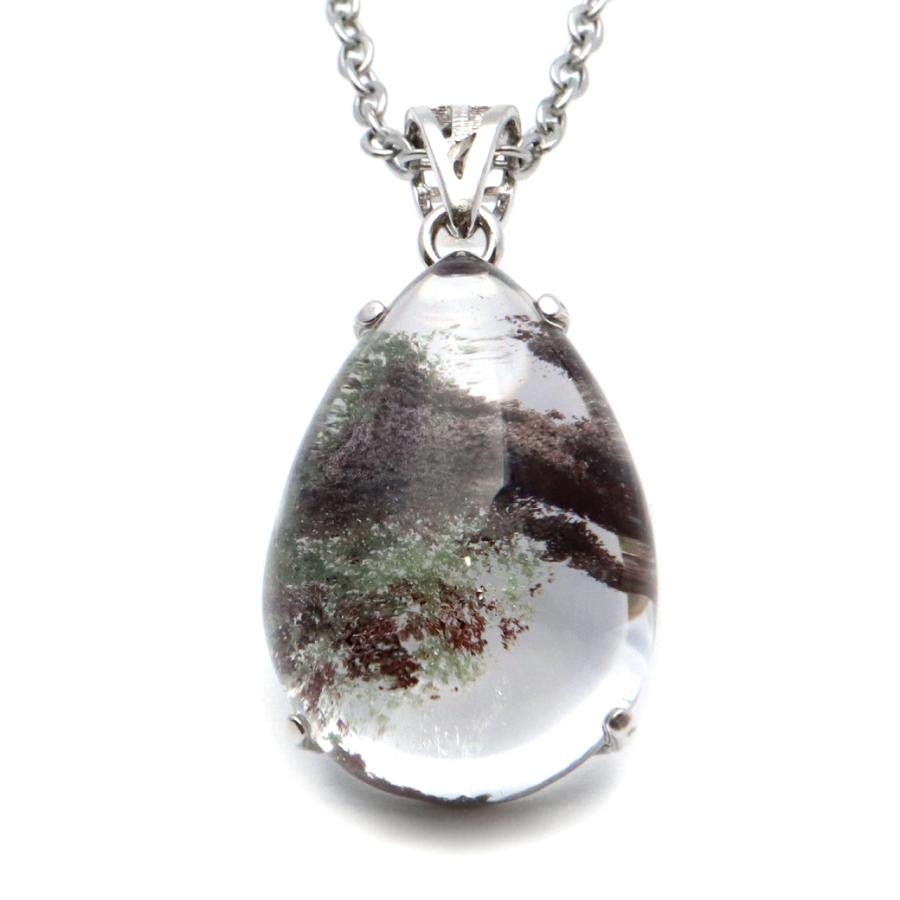 クォーツ(水晶)のネックレス ルチルクォーツ・水晶カット ネックレス
