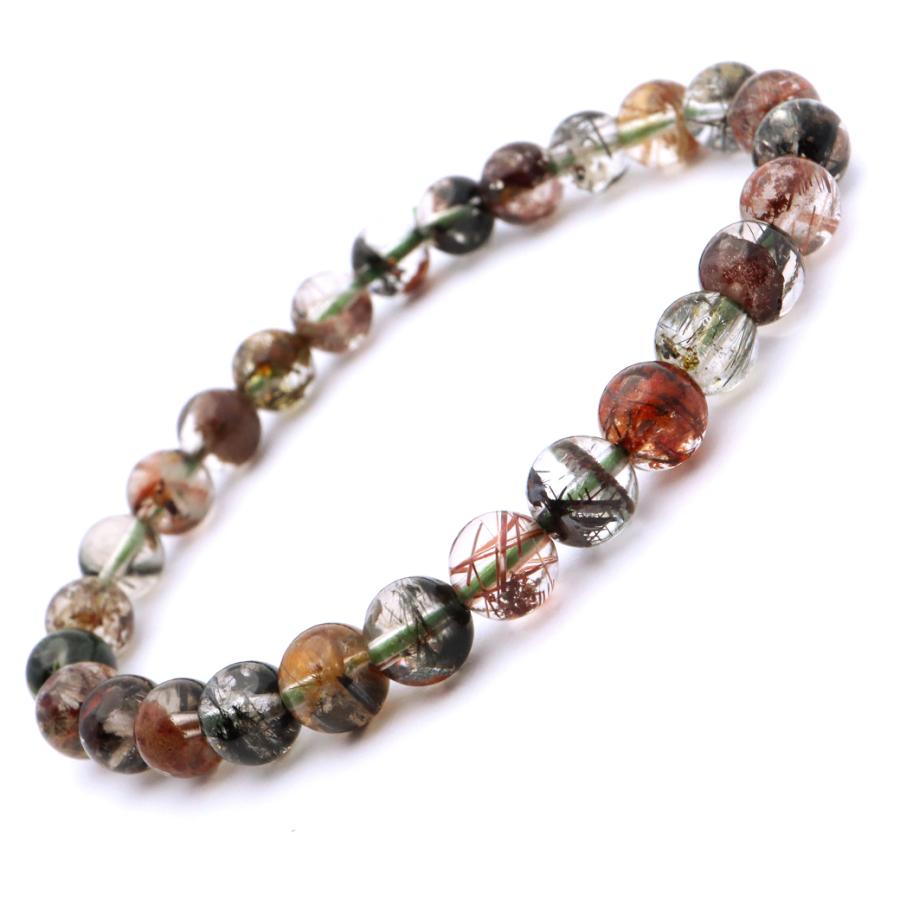 ガーデンルチルクォーツ ブレスレット 庭園水晶 針入り 7mm 1点もの