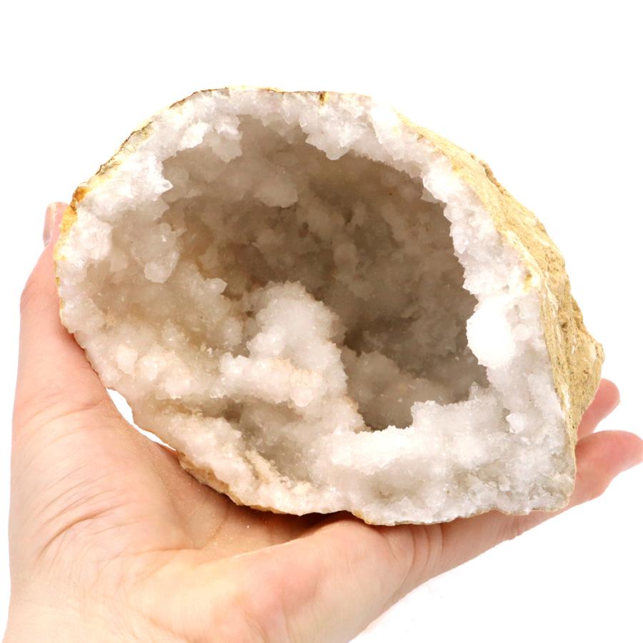 水晶 カルサイト 割れている ジオード ペア AAA 特大 1kg 晶洞 原石