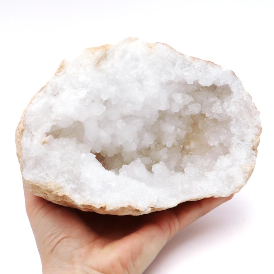水晶 カルサイト 割れている ジオード ペア AAA 特大 2.7kg 晶洞 原石